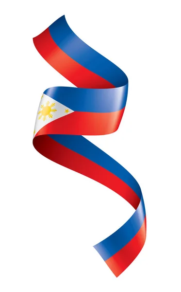 Fülöp-szigeteki zászló, egy fehér háttér vektor illusztráció — Stock Vector