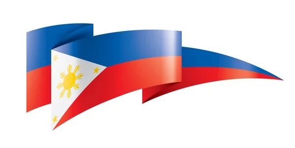 Filippine bandiera, illustrazione vettoriale su sfondo bianco — Vettoriale Stock