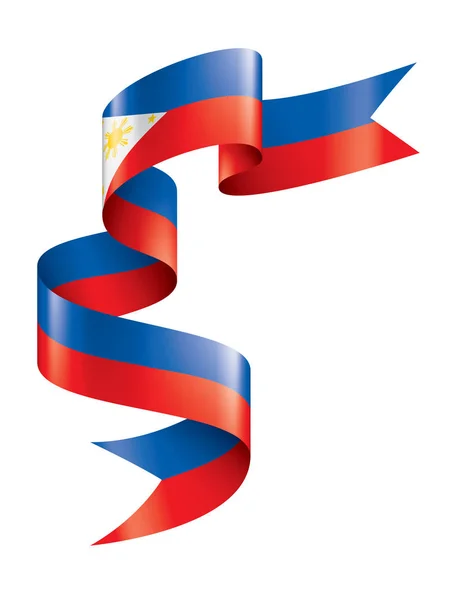 Bandera de Filipinas, ilustración vectorial sobre fondo blanco — Vector de stock