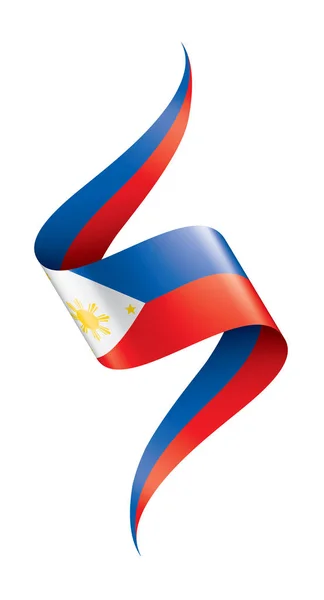 菲律宾旗子, 矢量例证在白色背景 — 图库矢量图片