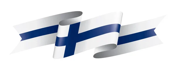 Finnland-Flagge, Vektorabbildung auf weißem Hintergrund — Stockvektor