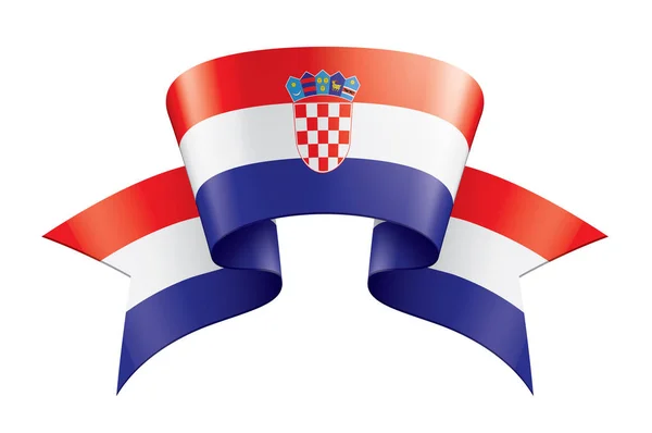 Bandeira da Croácia, ilustração vetorial sobre um fundo branco — Vetor de Stock