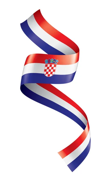 クロアチア国旗、白の背景にベクトル画像 — ストックベクタ