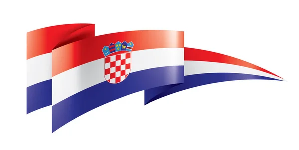 Drapeau de la Croatie, illustration vectorielle sur fond blanc — Image vectorielle