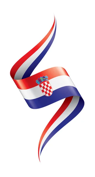 Drapeau de la Croatie, illustration vectorielle sur fond blanc — Image vectorielle