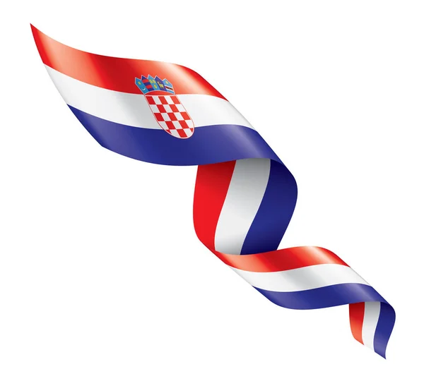 Bandera de Croacia, ilustración vectorial sobre fondo blanco — Archivo Imágenes Vectoriales