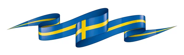 Sweden flag, vector illustration on a white background — Stock Vector