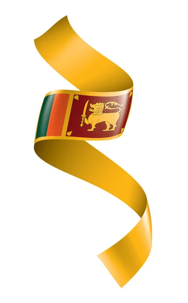 Bandera de Sri Lanka, ilustración vectorial sobre fondo blanco — Vector de stock
