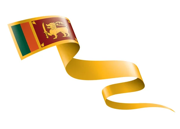 Bandera de Sri Lanka, ilustración vectorial sobre fondo blanco — Vector de stock