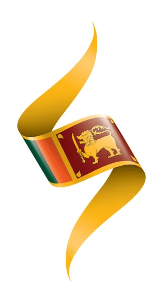 Bandera de Sri Lanka, ilustración vectorial sobre fondo blanco — Vector de stock