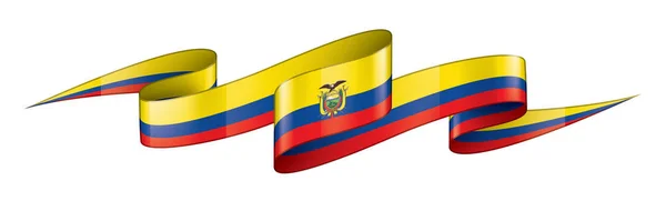 Ecuador bandiera, illustrazione vettoriale su sfondo bianco — Vettoriale Stock