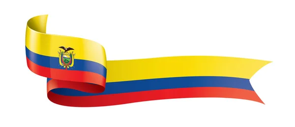 Флаг Эквадора, векторная иллюстрация на белом фоне — стоковый вектор