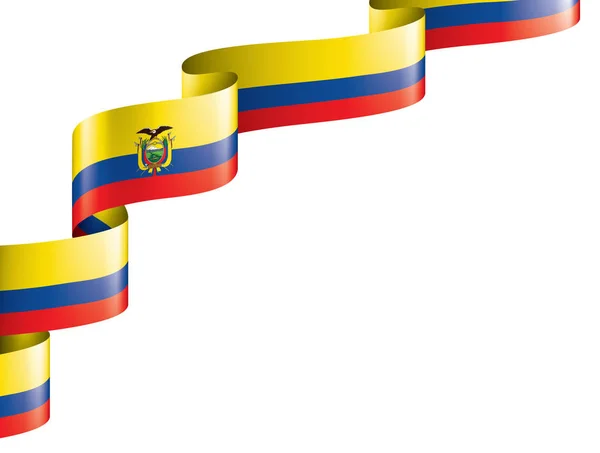 Bandera de Ecuador, ilustración vectorial sobre fondo blanco — Archivo Imágenes Vectoriales