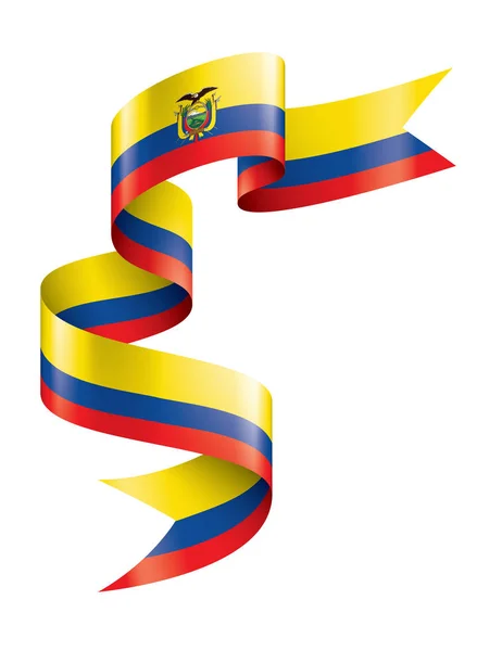 Ecuador flagg, vektorillustration på vit bakgrund — Stock vektor