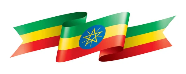 Ethiopië vlag, vector illustratie op een witte achtergrond — Stockvector