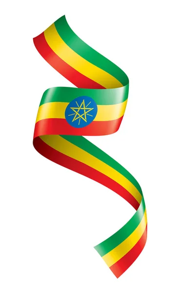 Ethiopië vlag, vector illustratie op een witte achtergrond — Stockvector