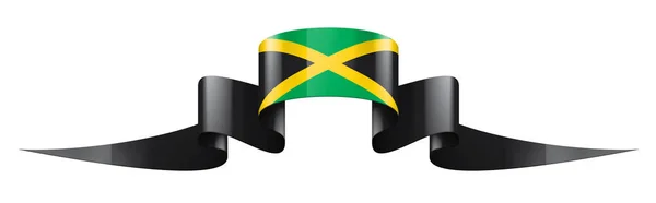 Jamaica flag, vector illustration on a white background — Stock Vector