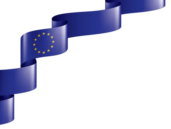 Europese Unie vlag, vector illustratie op een witte achtergrond — Stockvector