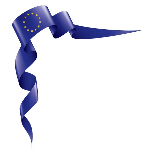 Flagge der Europäischen Union, Vektorabbildung auf weißem Hintergrund — Stockvektor