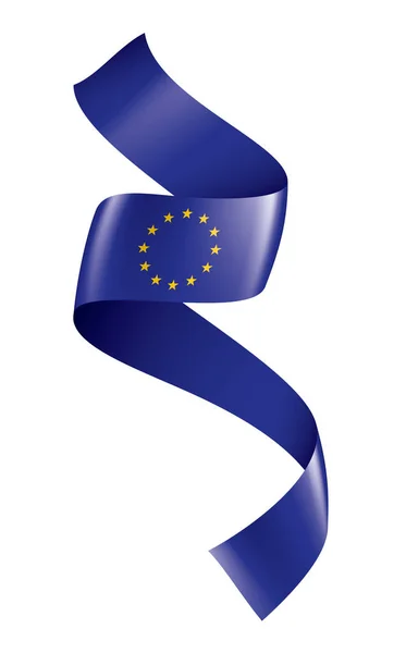 Bandera de la Unión Europea, ilustración vectorial sobre fondo blanco — Vector de stock