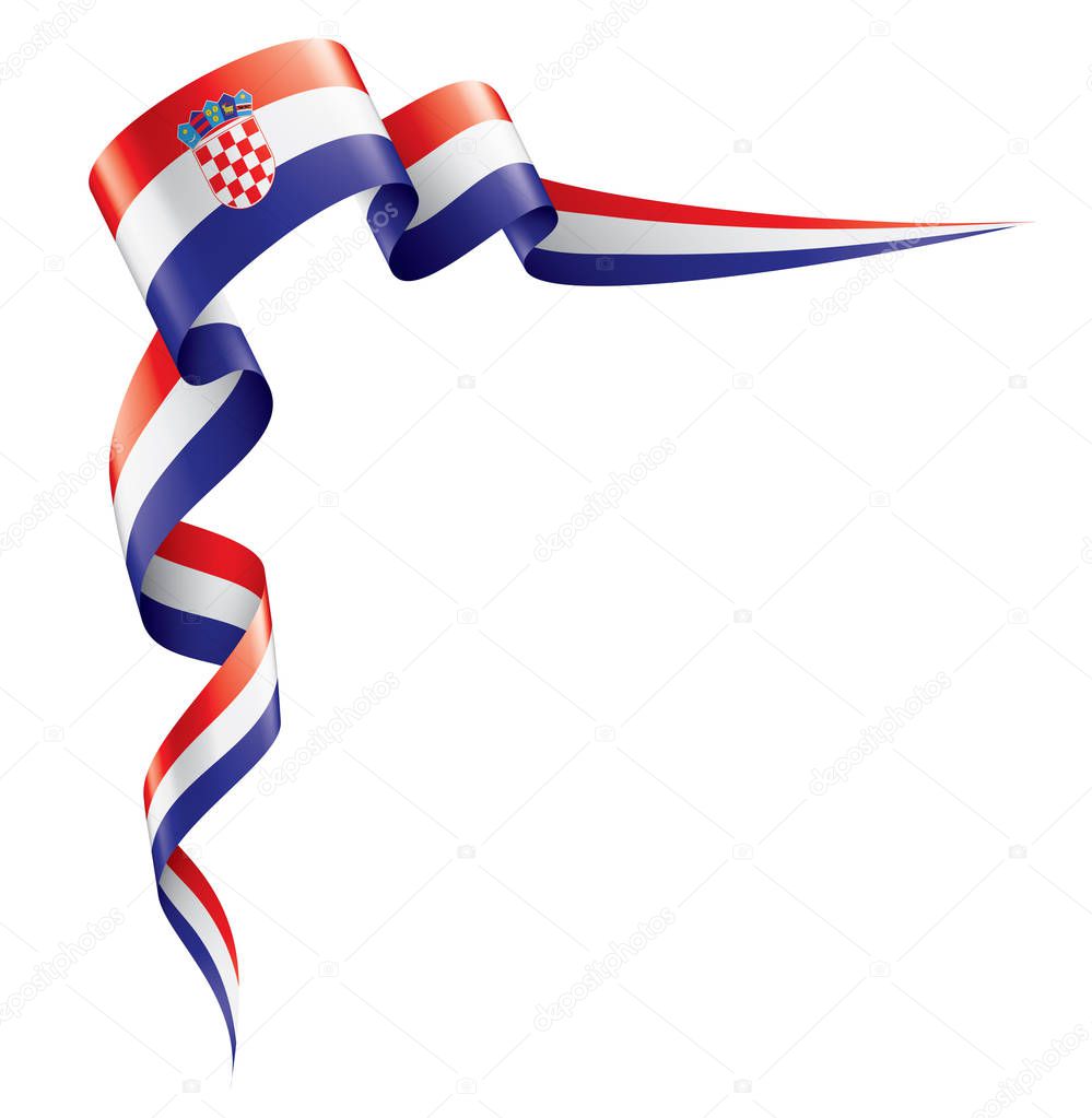 Croatia flag, vector illustration on a white background