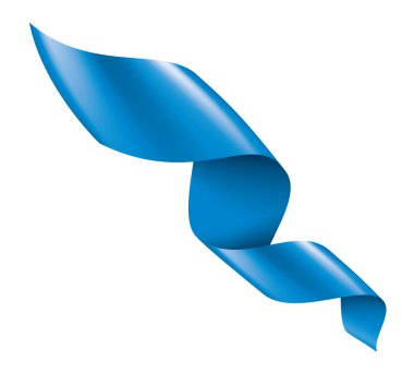 beyaz arka plan üzerinde mavi şerit. Vektör çizimi