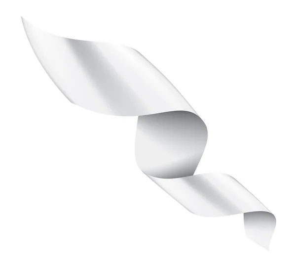 Weißes Band auf weißem Hintergrund. Vektorillustration — Stockvektor