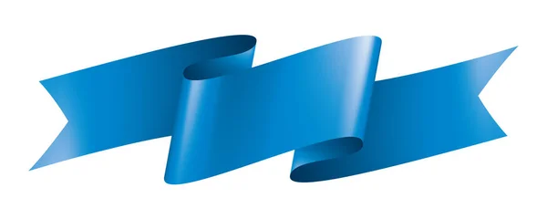 Blaues Band auf weißem Hintergrund. Vektorillustration — Stockvektor