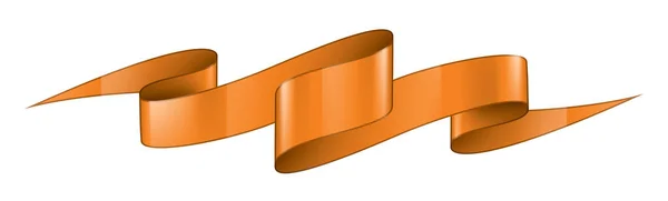 Fita laranja no fundo branco. Ilustração vetorial — Vetor de Stock