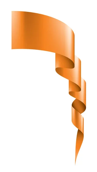 Fita laranja no fundo branco. Ilustração vetorial — Vetor de Stock