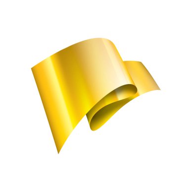 beyaz zemin üzerine altın şerit. vektör çizim