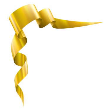 beyaz zemin üzerine altın şerit. vektör çizim