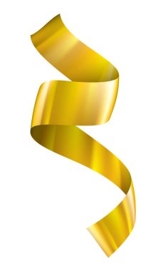 beyaz zemin üzerine altın şerit. vektör çizim