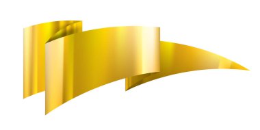 beyaz zemin üzerine altın şerit. vektör çizim