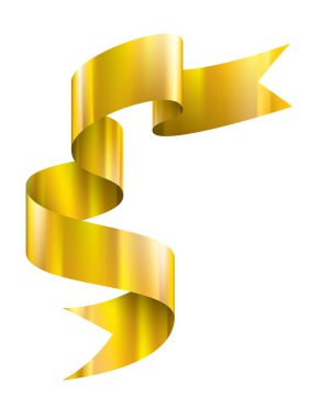 beyaz zemin üzerine altın şerit. vektör çizim