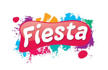 Fiesta için soyut logo. Vektör çizim
