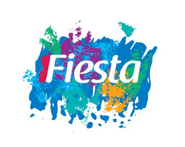 Fiesta için soyut logo. Vektör çizim