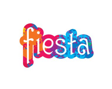 Fiesta için soyut logo. Vektör çizim