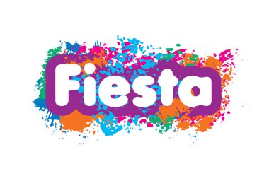Fiesta için soyut logo. Vektör çizim