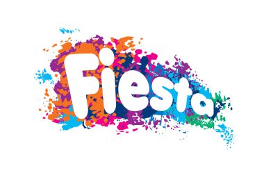 Fiesta için soyut logo. Vektör çizim