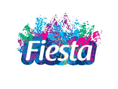 Fiesta için soyut logo. Vektör çizim