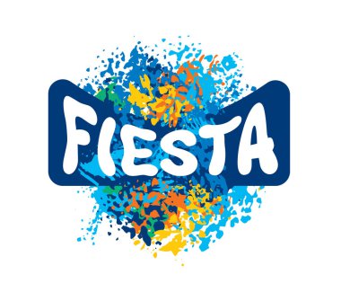 Fiesta için soyut logo. Vektör çizim