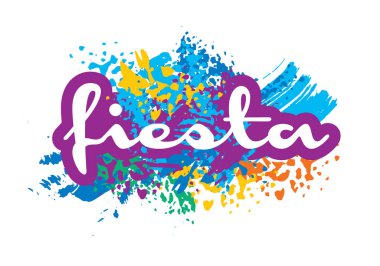 Fiesta için soyut logo. Vektör çizim