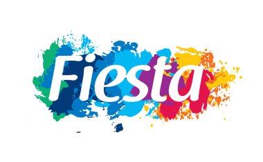 Fiesta için soyut logo. Vektör çizim