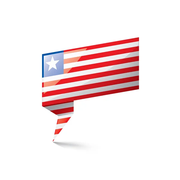 Bandeira da Libéria, ilustração vetorial sobre um fundo branco . —  Vetores de Stock