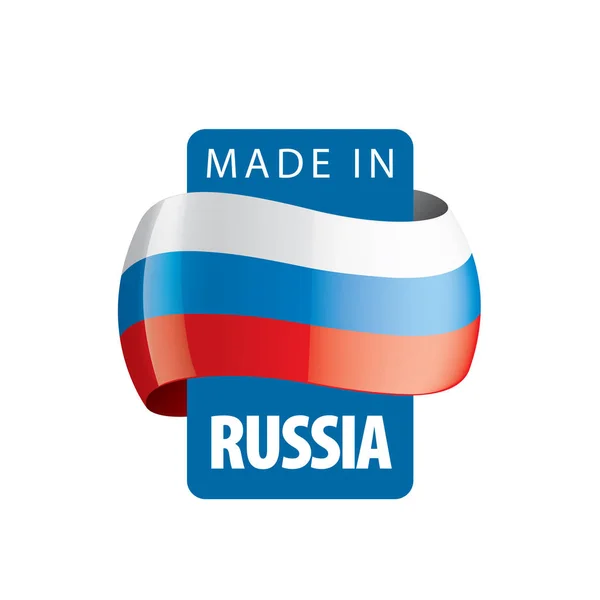 Drapeau Russie, illustration vectorielle sur fond blanc — Image vectorielle