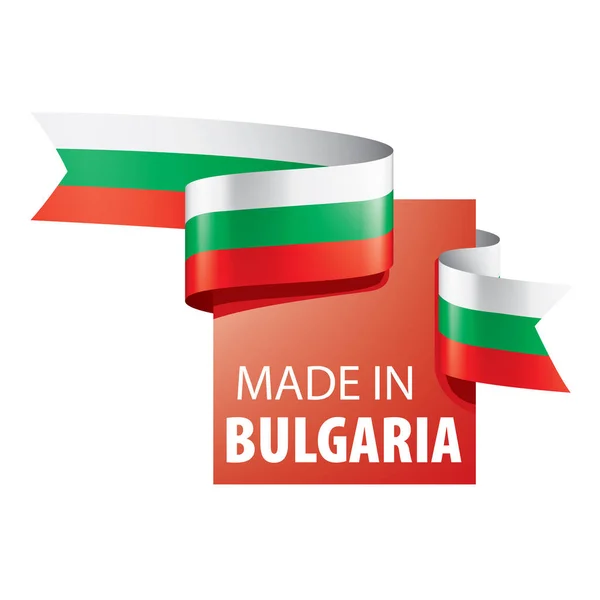 Drapeau Bulgarie, illustration vectorielle sur fond blanc — Image vectorielle