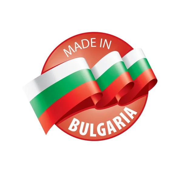 Drapeau Bulgarie, illustration vectorielle sur fond blanc — Image vectorielle