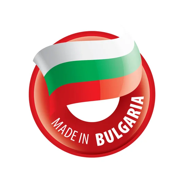 Drapeau Bulgarie, illustration vectorielle sur fond blanc — Image vectorielle