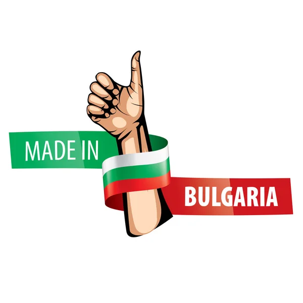 Drapeau Bulgarie, illustration vectorielle sur fond blanc — Image vectorielle